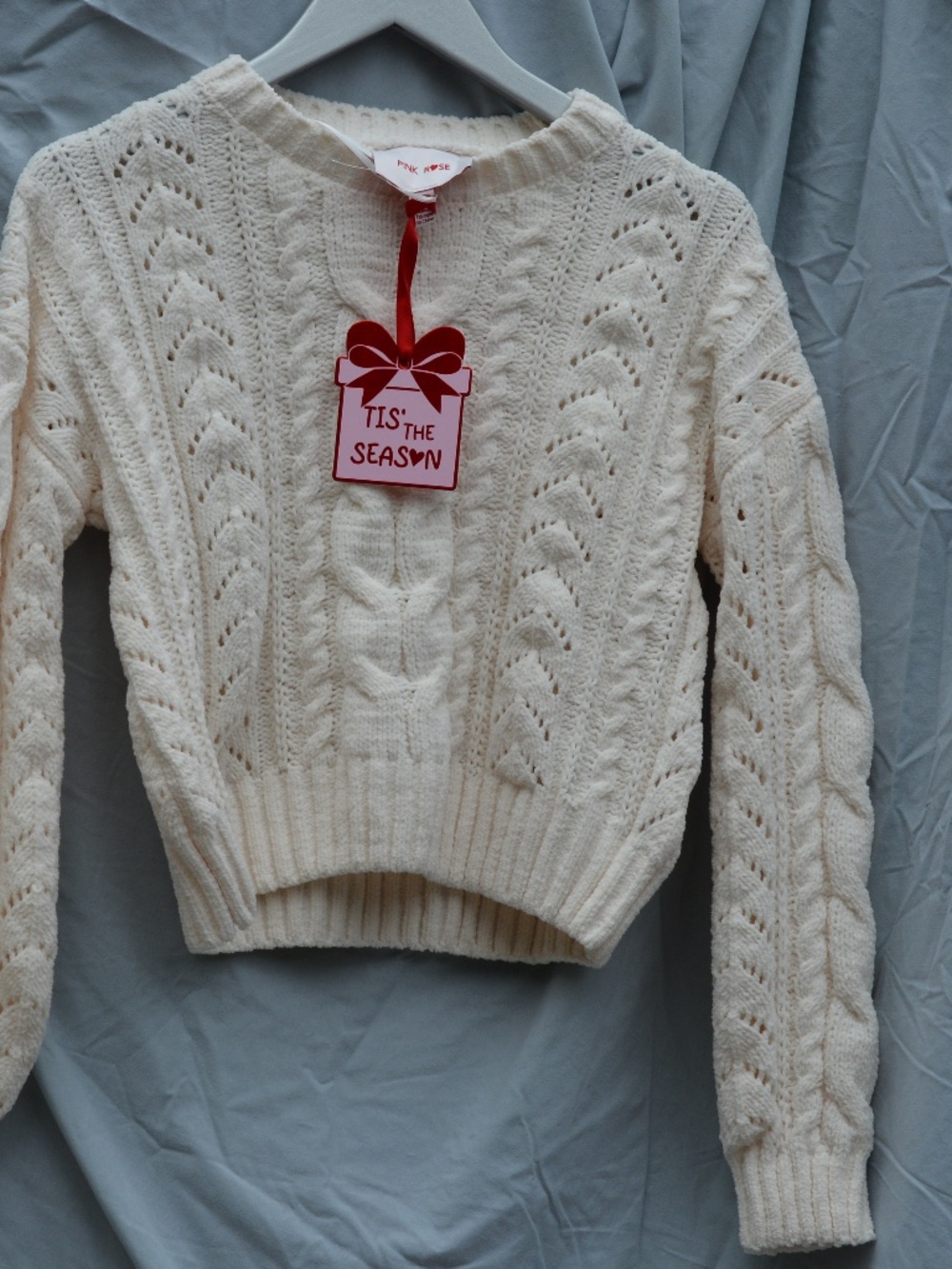 CableKnit Cropped Sweater NWOT SZ XS